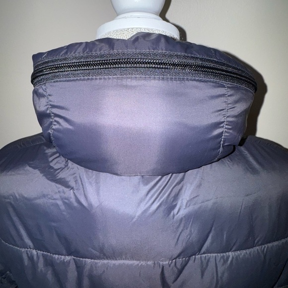 Save the Duck Women's black long Puffer Coat w/hidden hood. Size 3 M/L - Picture 7 of 15
